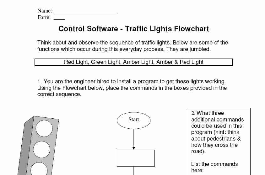 Traffic Light Sequence Flow Chart